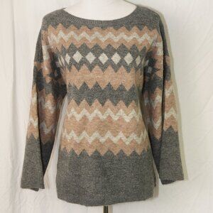 NWT Lane Bryant Womens 18/20 Wool Sweater Gray Tan Warm Thick Winter Cozy
